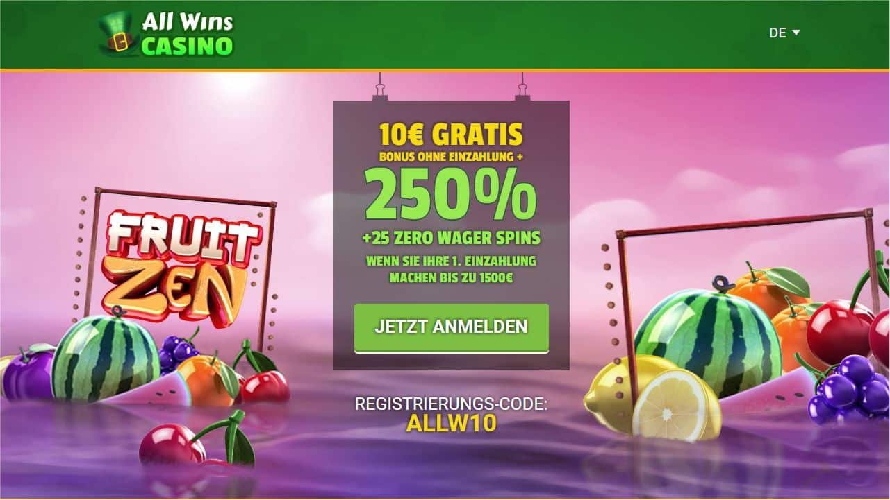 All Wins Casino Bonus gratis neu