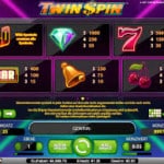 Twin Spin Spielautomat Auszahlungstabelle