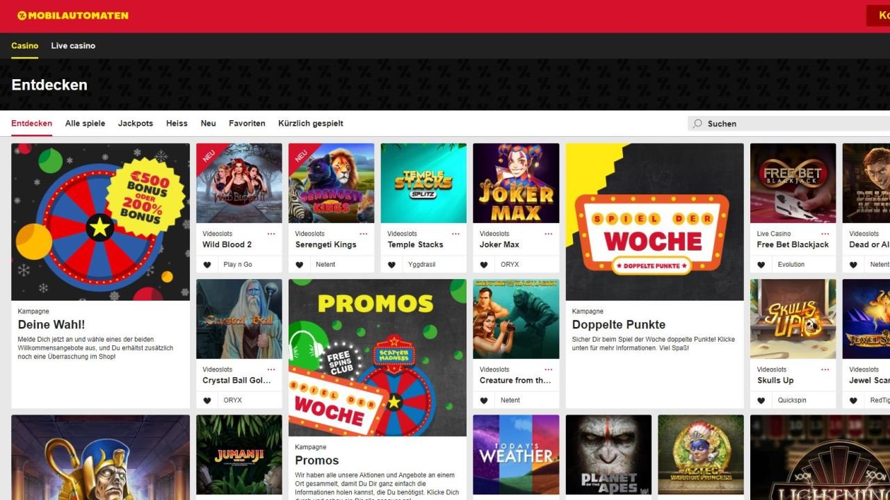 Mobilautomaten Casino im Test