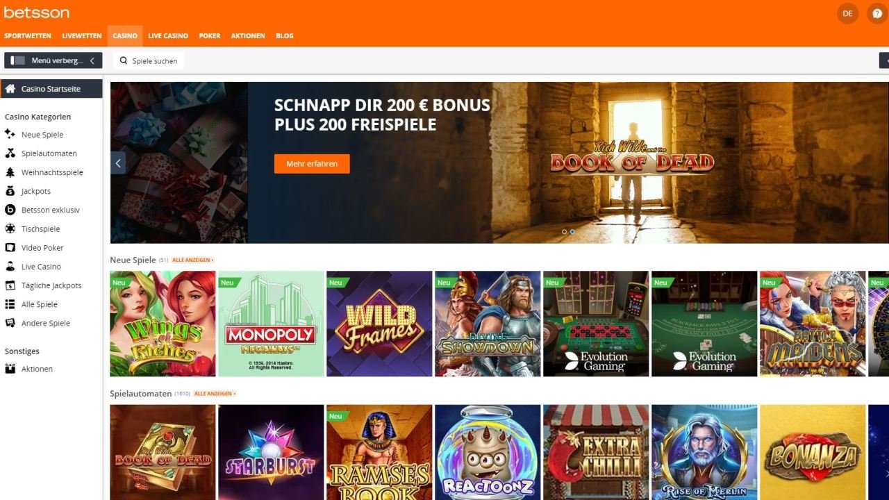 Betsson Casino Test