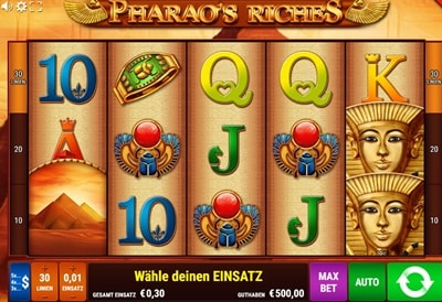 Pharaos Riches Spielautomat Einsatz