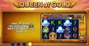 Queen of Gold Spielautomat - Gratis Freispiele