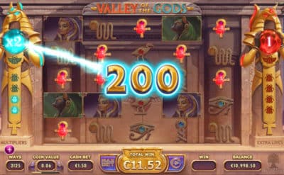 Valley of the Gods Spielautomat mit Gewinn