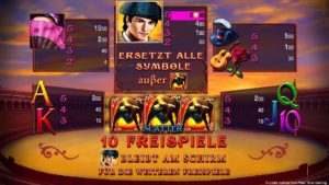 El Torero online Spielautomat Auszahlungstabelle