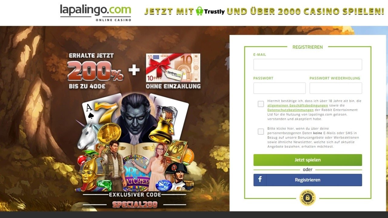 Lapalingo Casino Bonus ohne Einzahlung - Promo Code