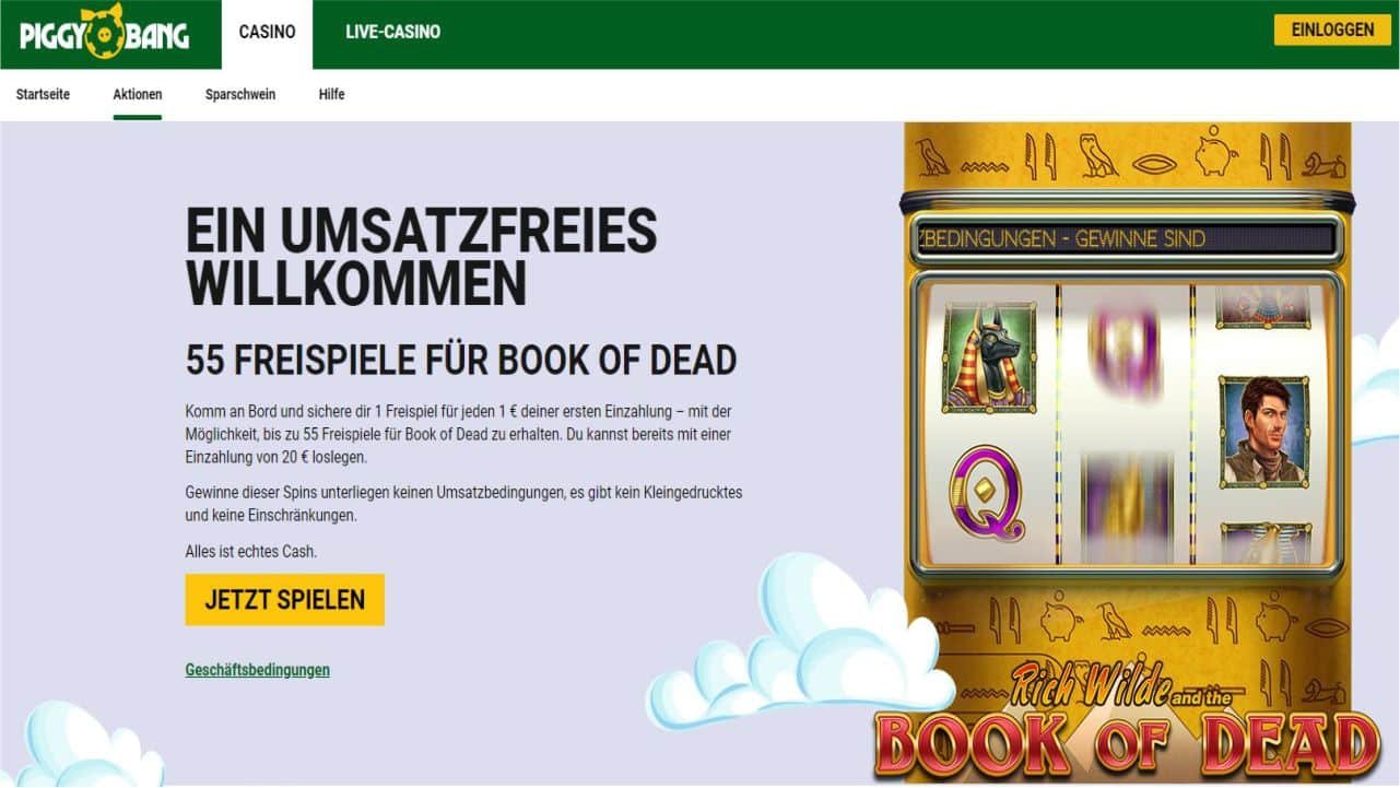 Piggy Bang Casino Bonus gratis