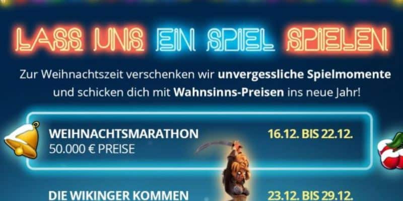 Adventskalender im Sunmaker Casino 