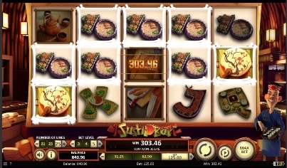 Sushi Bar Spielautomat Betsoft kostenlos spielen - Gewinn