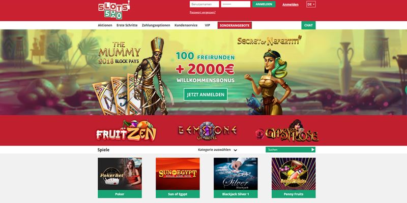 Slots500 Casino Test