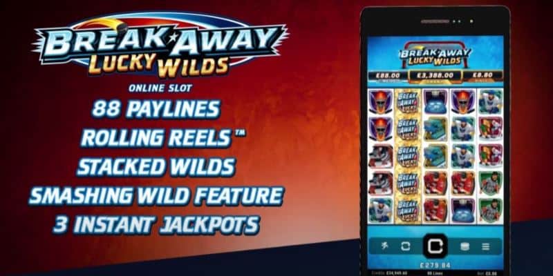 Break away lucky wilds Spielautomat von Microgaming