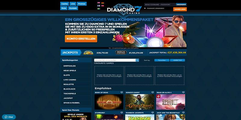 Diamond7 Casino Test
