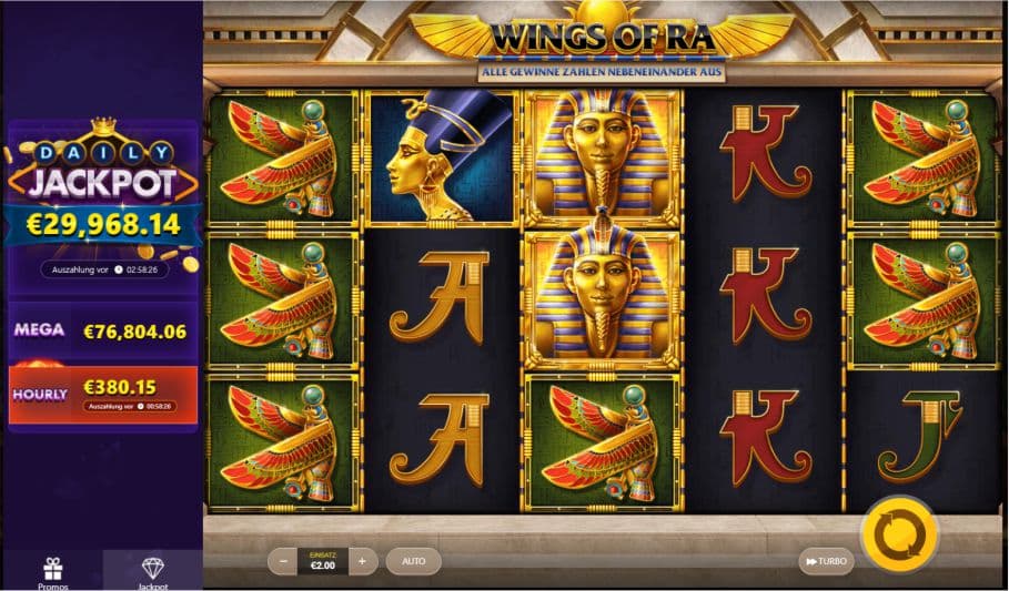 Wings of Ra Slot Symbole