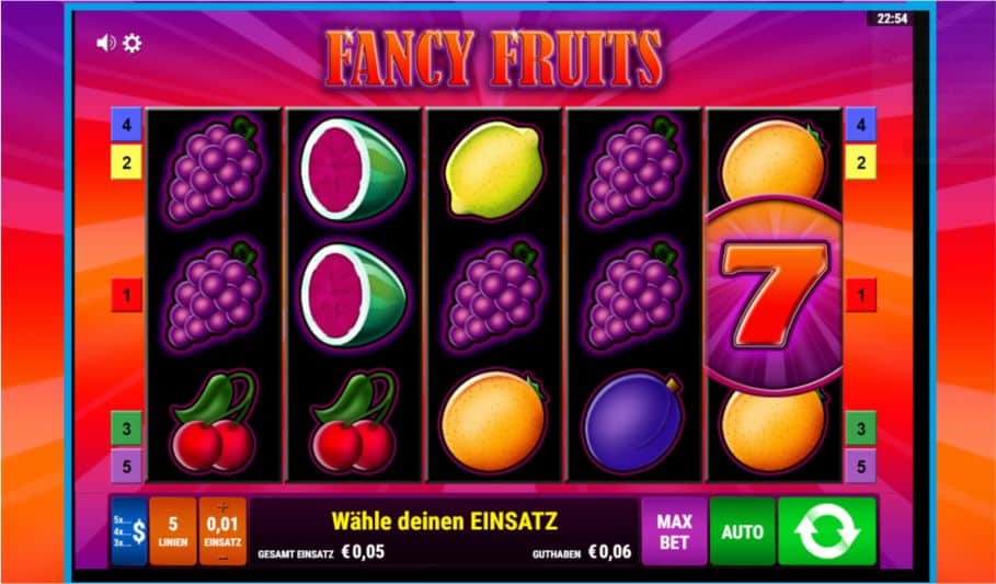 Fancy Fruits mit fruchtigem Bonus Auszahlungswerte