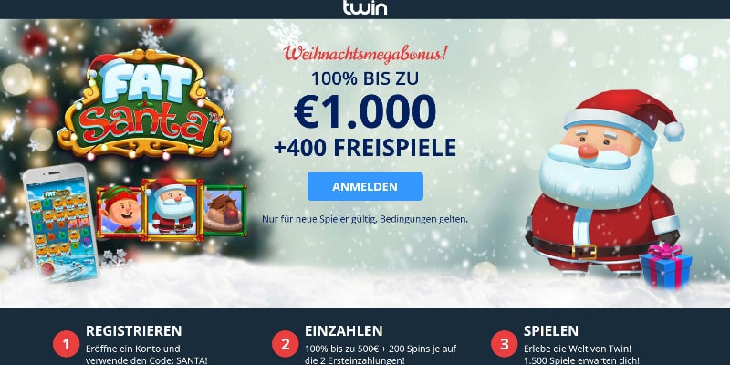 Twin Casino Weihnachtsbonus