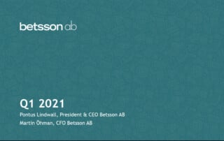 Betsson Quartalszahlen 2021