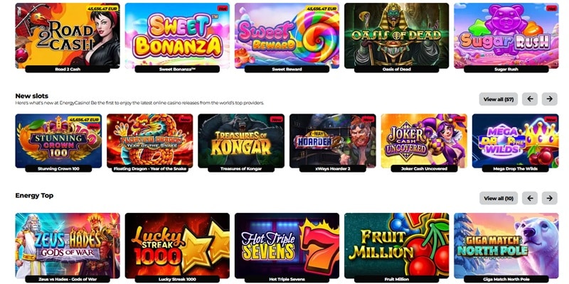 Energy Casino Review Slots