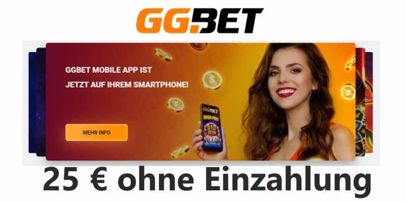 GGbet Casino 25 Euro Bonus ohne Einzahlung