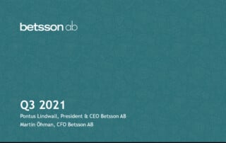 Betsson AB Quartalsbilanz 2021