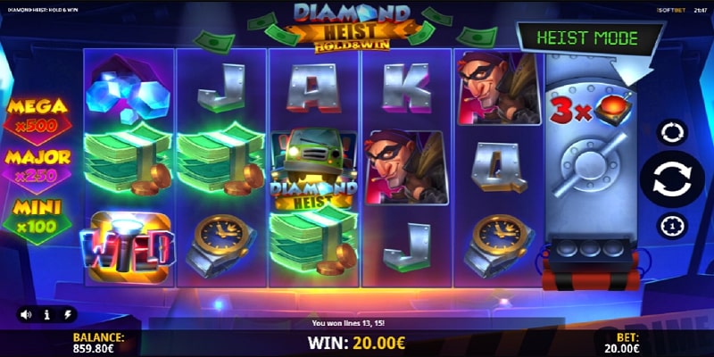 Diamond Heist Hold &amp; Win (iSoftBet)