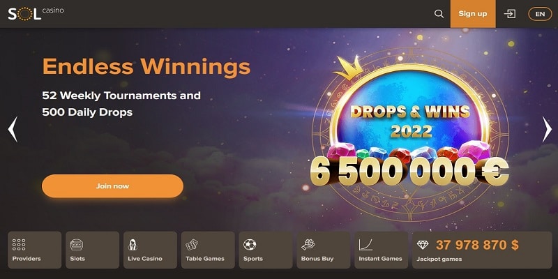 Sol Online Casino Review