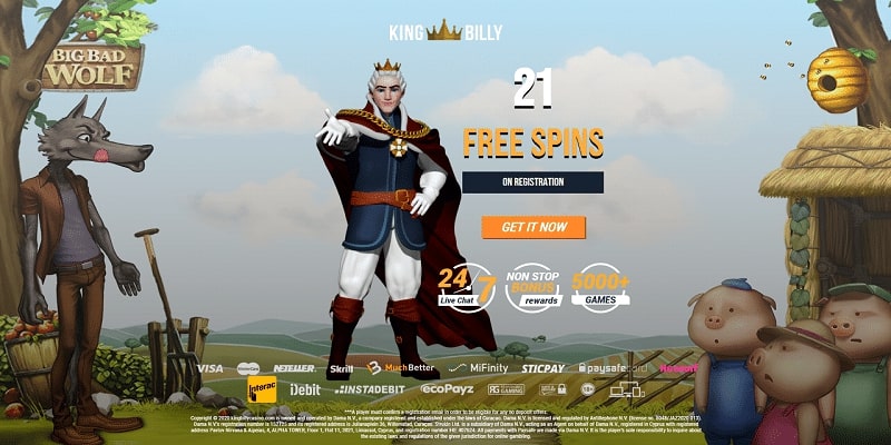 The King Billy Casino No Deposit Bonus