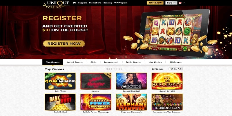 The Unique Casino No Deposit Bonus