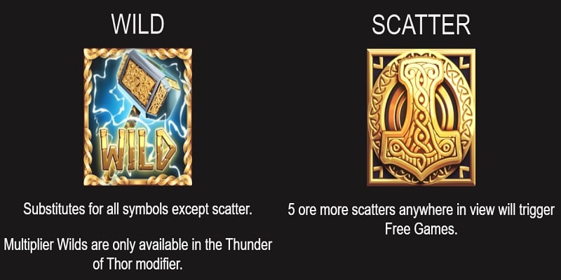 Valhalla Saga Slot Willd and Scatter