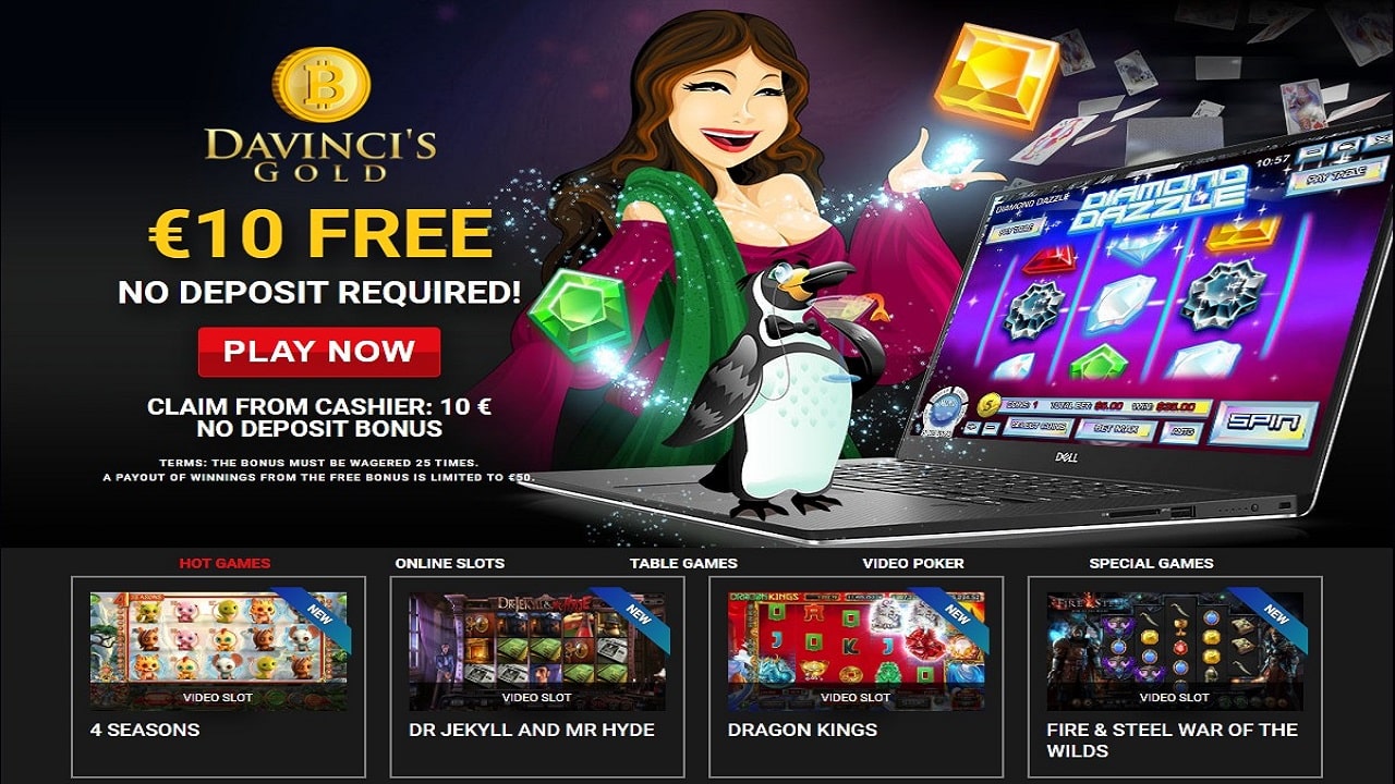 Davinci's Gold Casino No Deposit Bonus