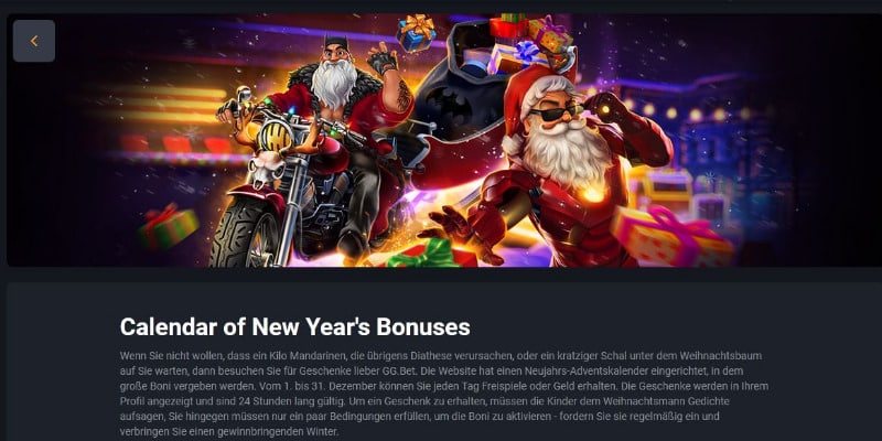 GGbet Casino Adventskalender 2021