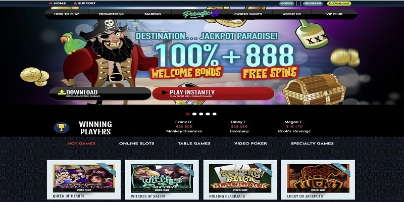 Paradise8 Online Casino Review