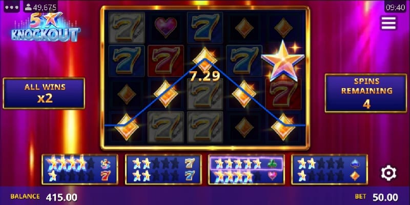 5 Star Knockout (Northern Lights Gaming Microgaming)