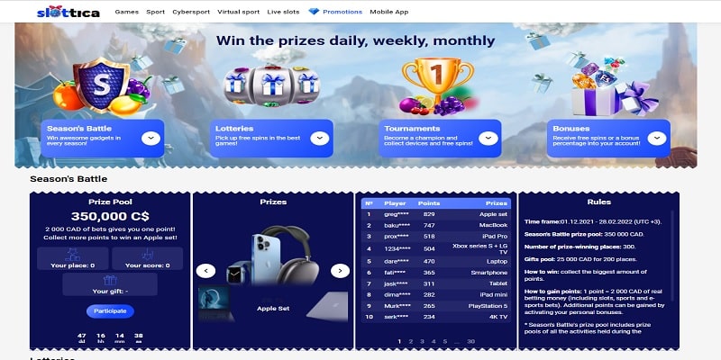 Slottica Bonus Offers