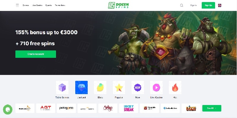 DozenSpins Online Casino Review