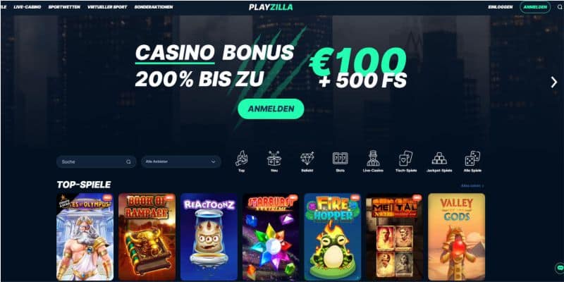 Playzilla Casino Bonus