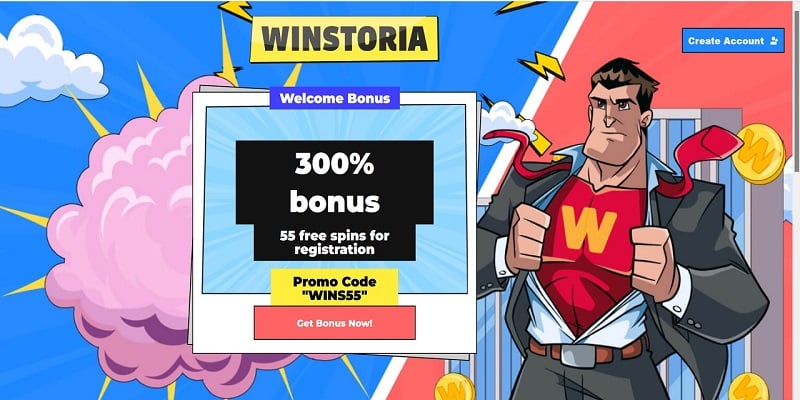 Winstoria Sign Up Bonus