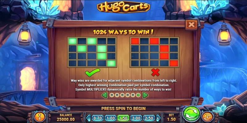 Ways-to-win Hugo Carts by Play'n GO