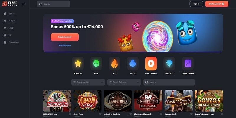 Time2Spin Online Casino Review