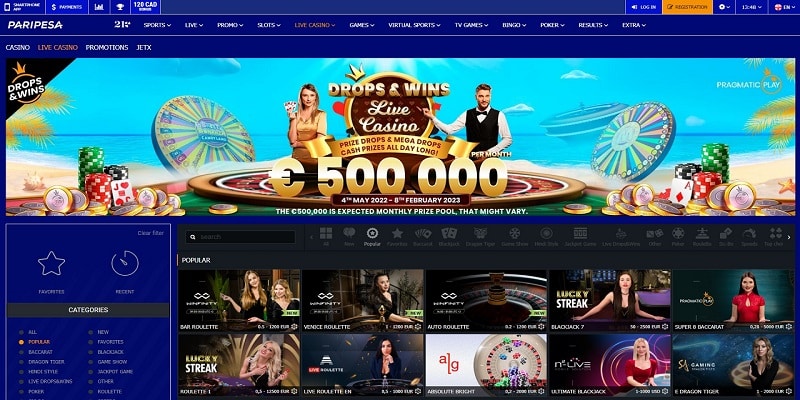 Paripesa Online Casino Review