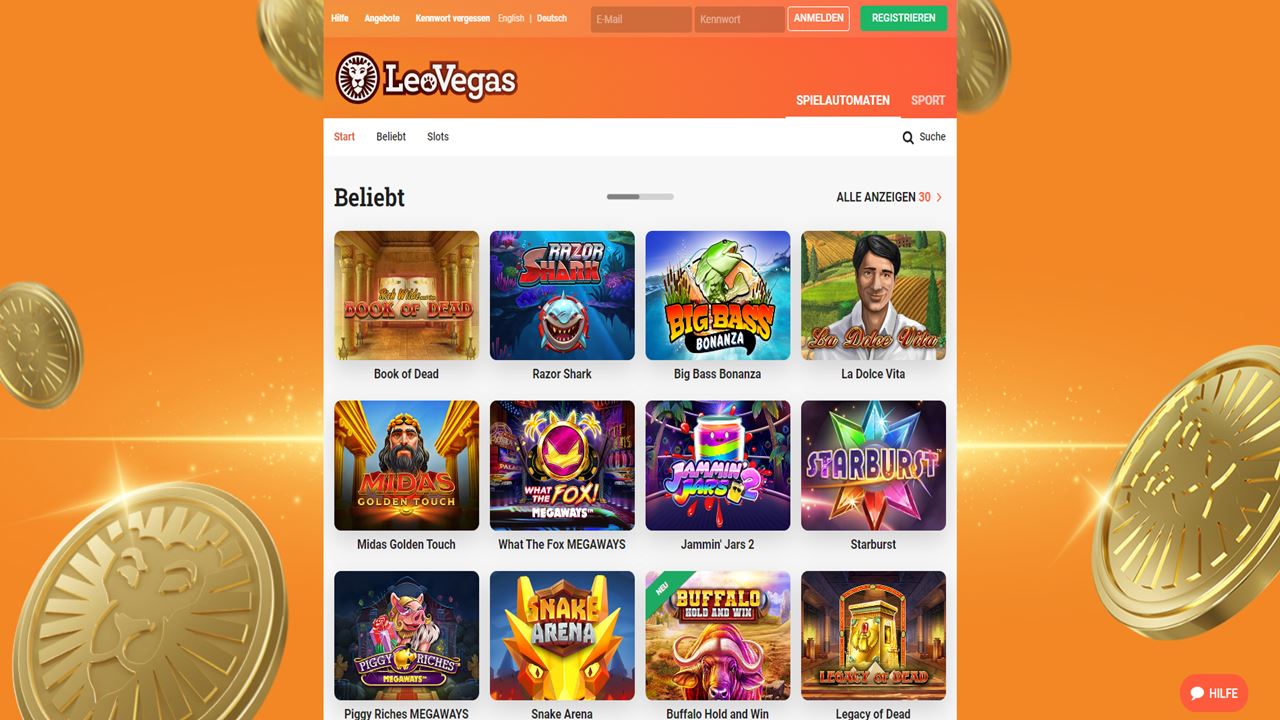 LeoVegas Casino – Der Löwe bietet nur noch Slots