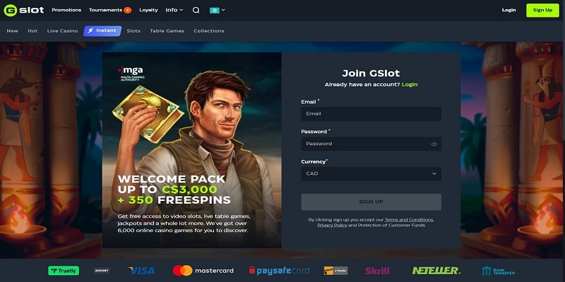 The Gslot Casino No Deposit Bonus