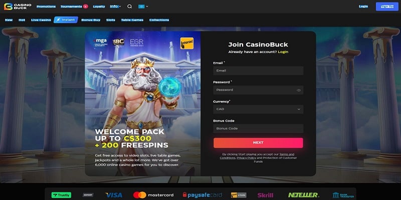 Casino Buck No Deposit Bonus Free Spins