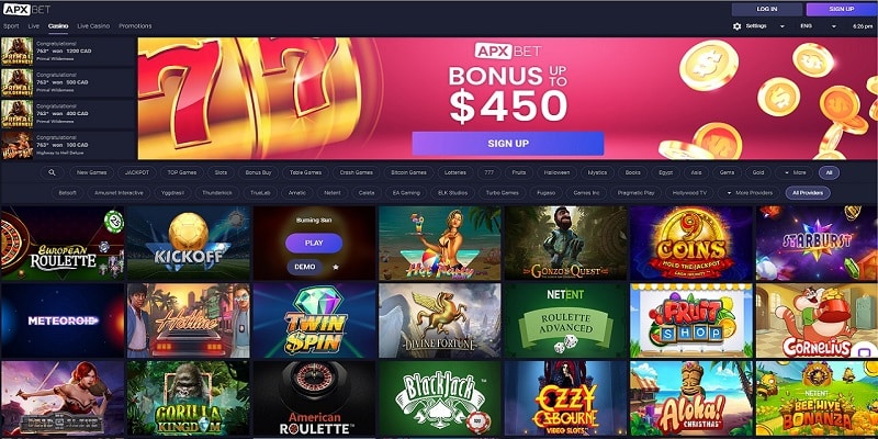 APX Online Casino Review