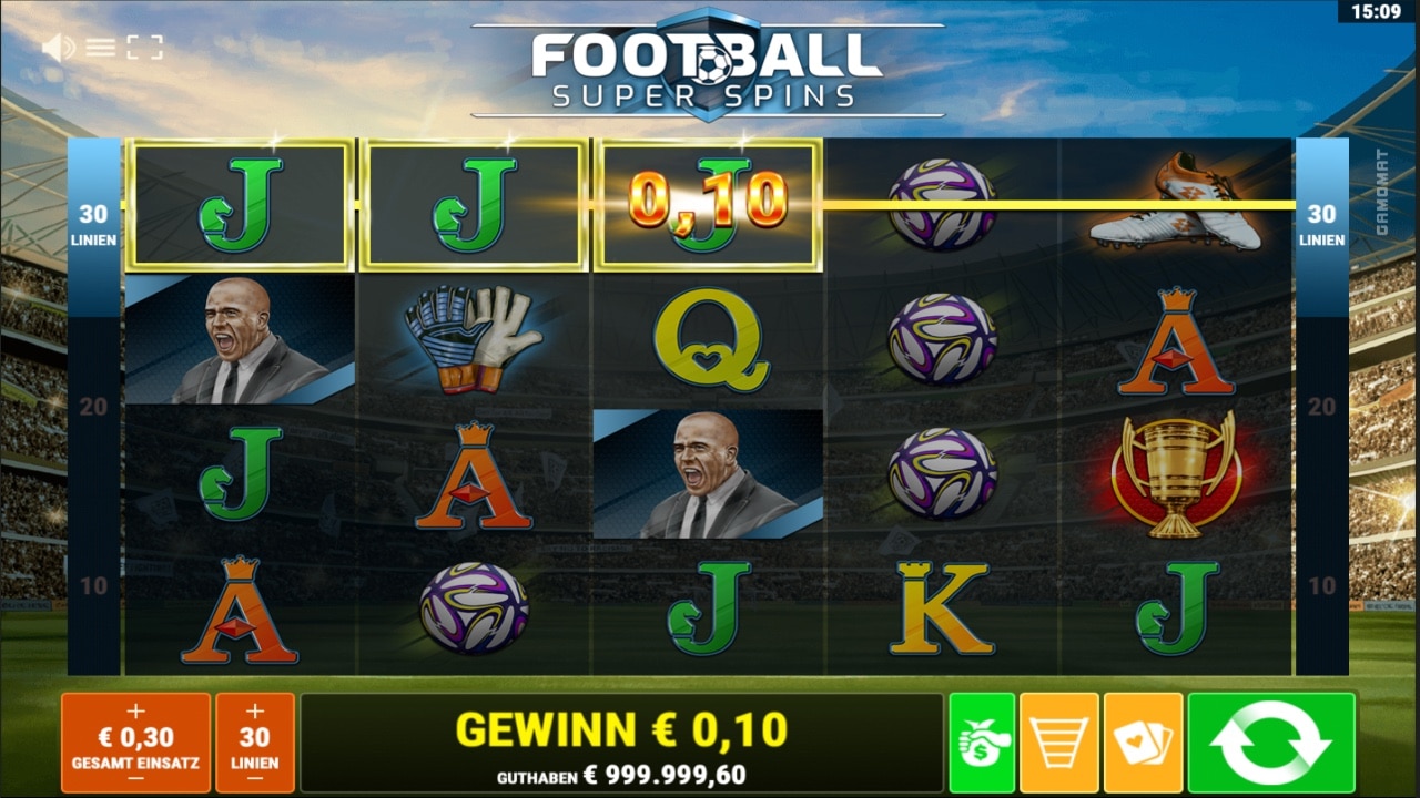 Football Super Spins von Gamomat