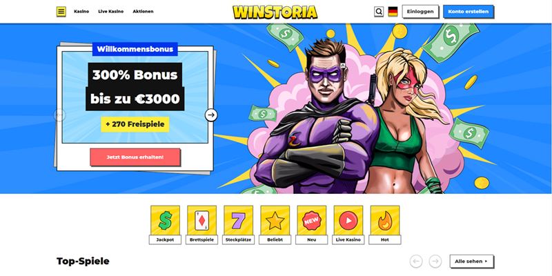 Winstoria Casino Test