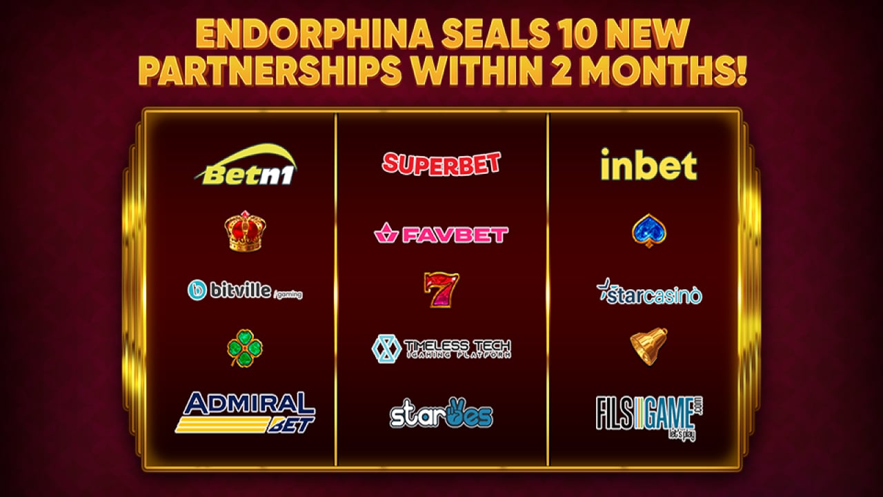 Endorphina hat 10 neue Partnerschaften in zwei Monaten geschlossen