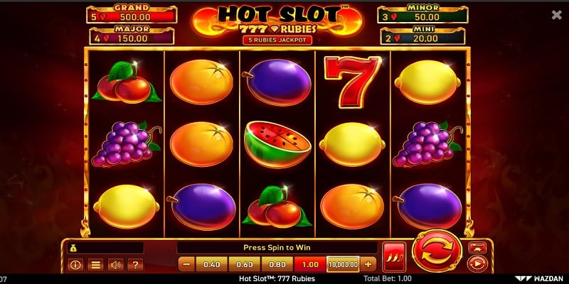 Hot Slot™ 777 5 Rubies Jackpot (Wazdan)