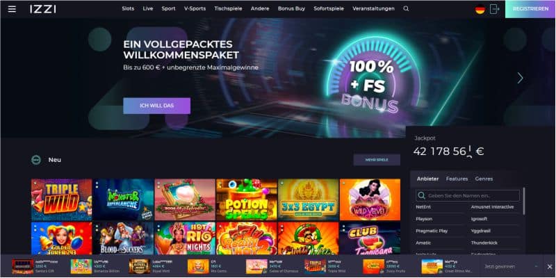 Izzi Casino Bonus