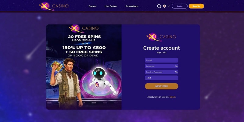 The X1 Casino No Deposit Bonus