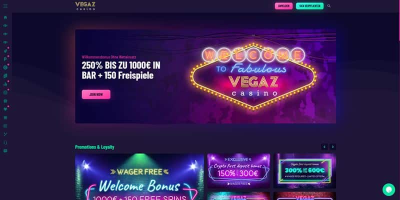 Vegaz Casino Test