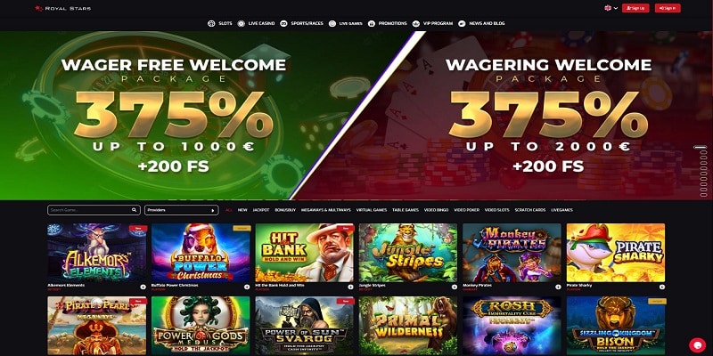 Our Royal Stars Casino No Deposit Bonus Review